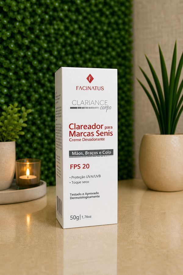 CREME CLAREADOR DE MARCAS SENIS FPS20 CLARIANCE 50G