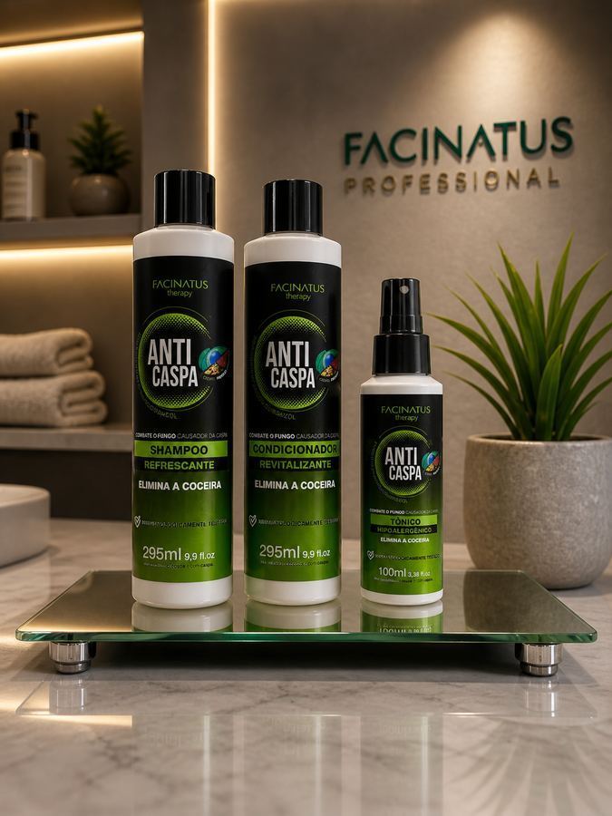 KIT ANTICASPA (SHAMPOO+CONDICIONADOR+TÔNICO)