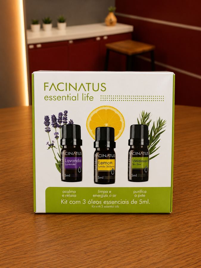 KIT ÓLEOS ESSENCIAIS (LAVANDA+LIMÃO SICILIANO+MELALEUCA)