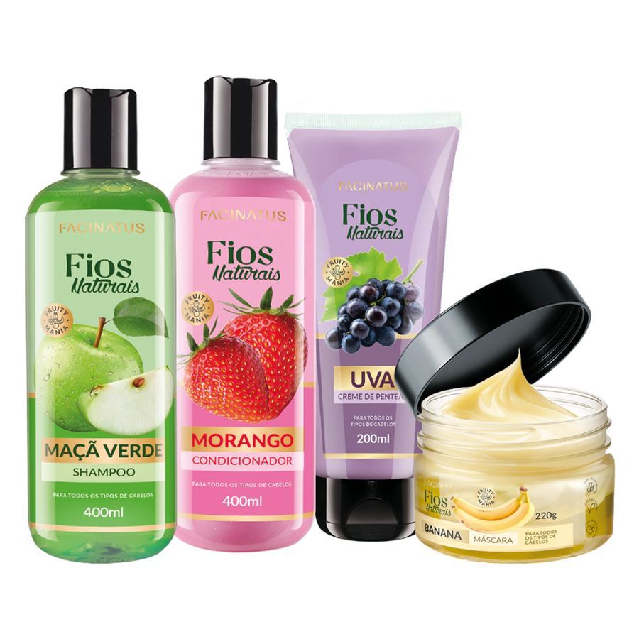 KIT-FRUITY (SHAMPOO+CONDICIONADOR+MÁSCARA+FINALIZADOR)