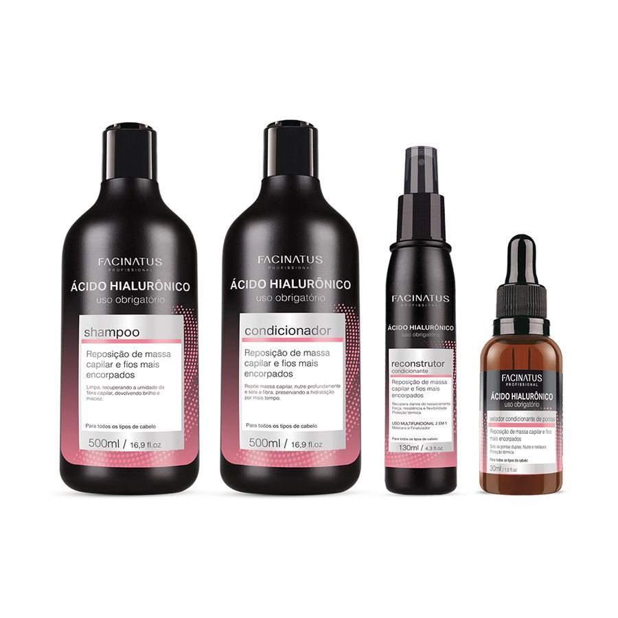 KIT USO OBRIGATÓRIO (SHAMPOO+CONDICIONADOR+RECONSTRUTOR+SELADOR)