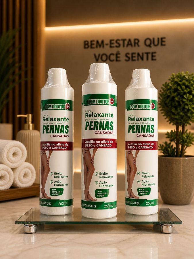 Creme Relaxante Facinatus Bom Doutor+ para Pernas Cansadas 260ml