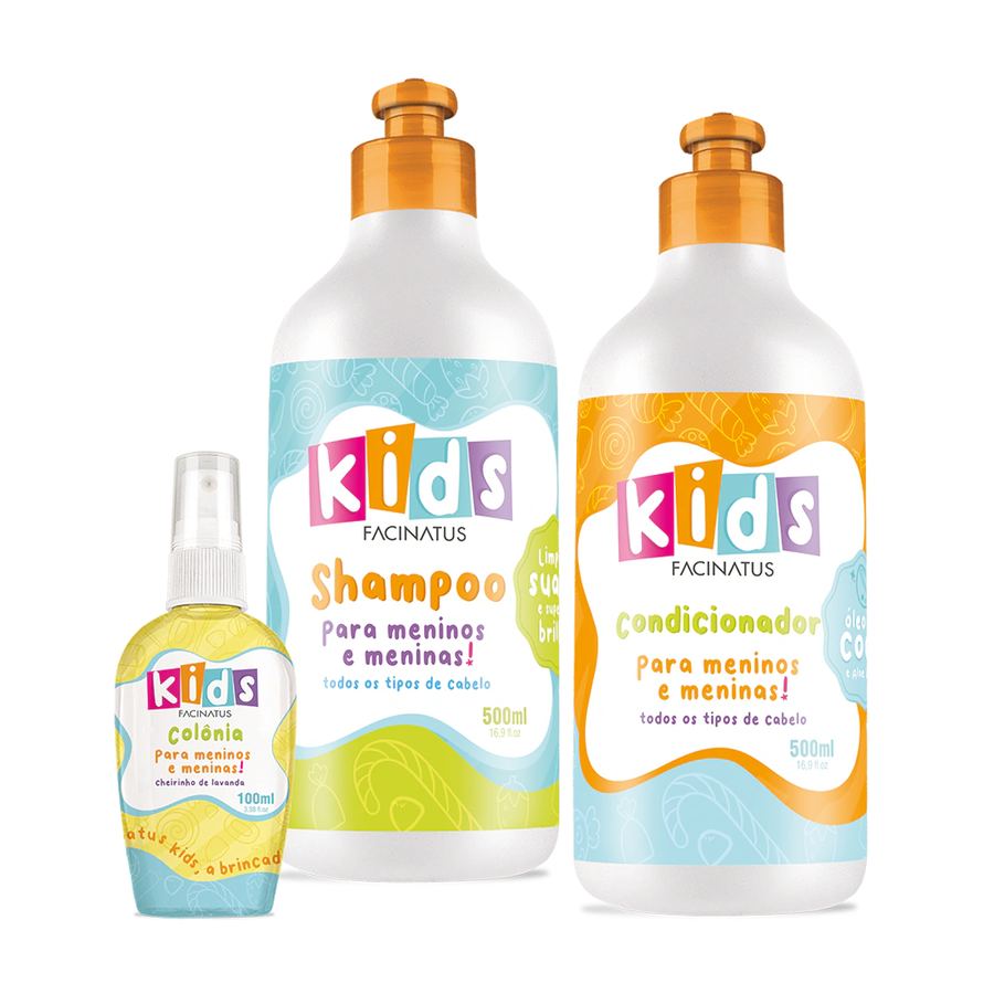 KIT KIDS (SHAMPOO + CONDICIONADOR + COLÔNIA)