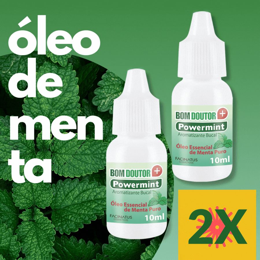 KIT 2 ÓLEO ESSENCIAL DE MENTA 10ML